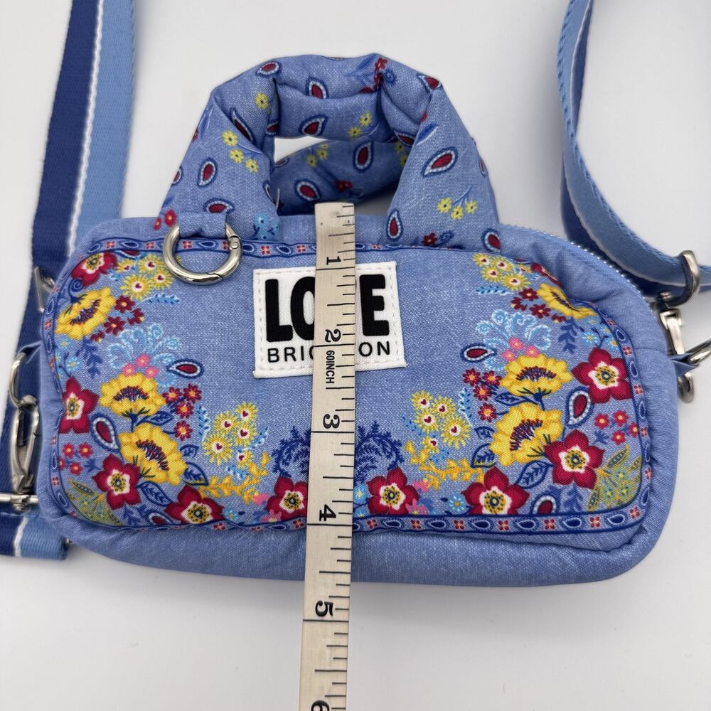 Brighton Bandana Love Crossbody Mini Bag Purse Floral Blue Womens Boho Festival - Picture 7 of 8
